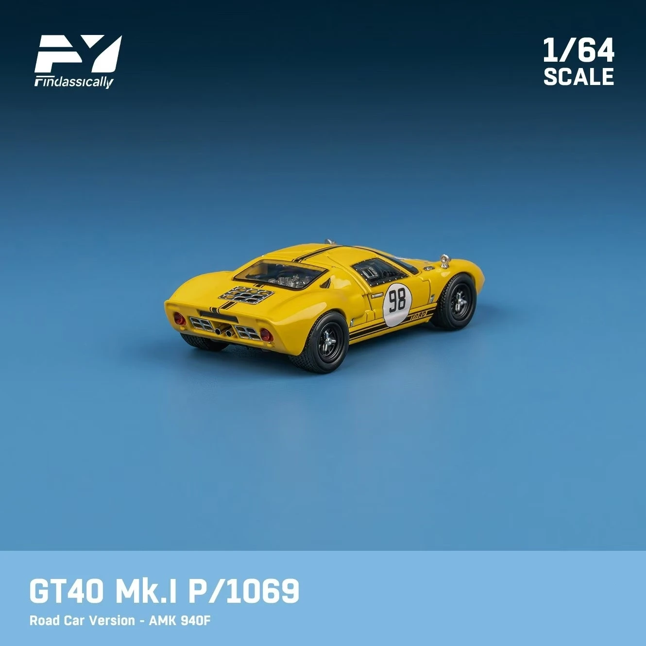 Готовые акции Findclassically FY 164 GT40 MK I Коллекция Подарочная масштабная модель автомобиля (art.: 3920d44dcdaeb) - 3920d44dcdaeb