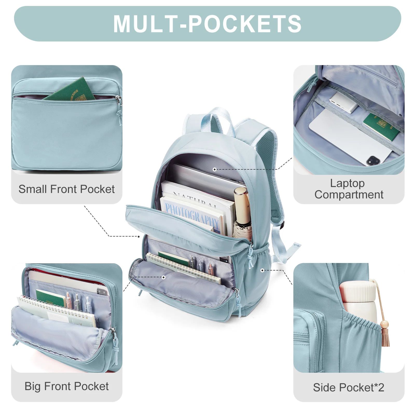 Легкий Нейлоновый Школьный Рюкзак Унисекс Для Учащихся Средних И Старших