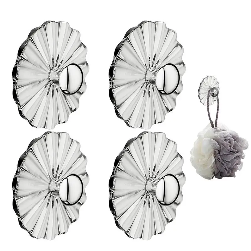 

4Pcs Sticky Wall Hook Transparent Strong Self Adhesive Wall Mount Hanging Screw Sticker Wall Hanger Home Storage Accessories