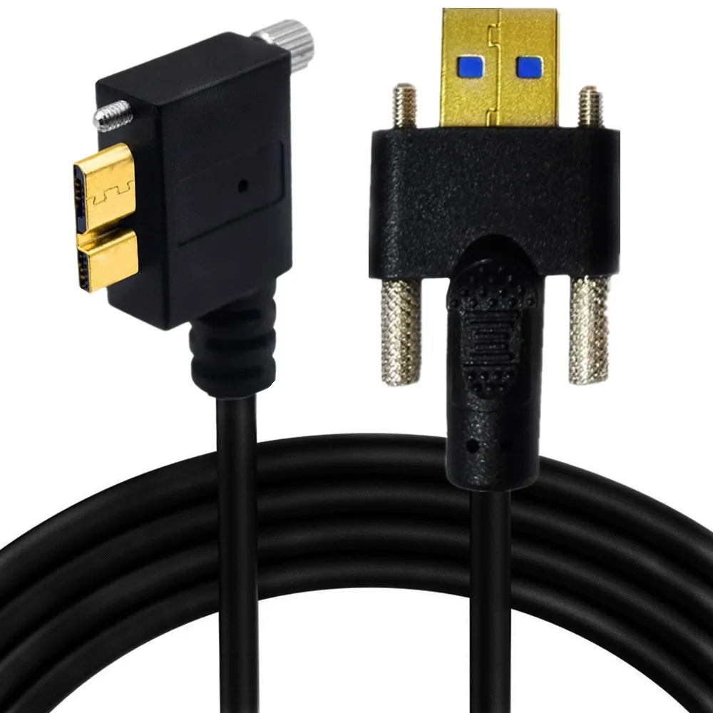 USB 3 0 к USB3.0 Micro/B левый правый угловой 90 градусов двойной м3 винтовой кабель для