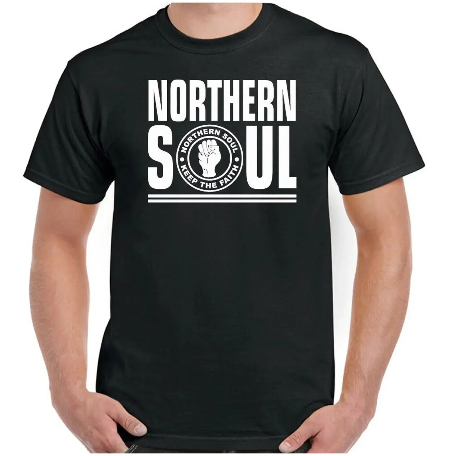 Фото Футболка Northern Soul Tamla Motown 2Tone Ska Mod Roller Stax Records Tanz, винтажная, мягкая, универсальная, слегка унисекс, с эффектом потертости №1