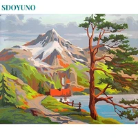 sdoyuno diy pictures by numbers abstract landscape kits painting by number drawing on canvas handpainted home decor art gift