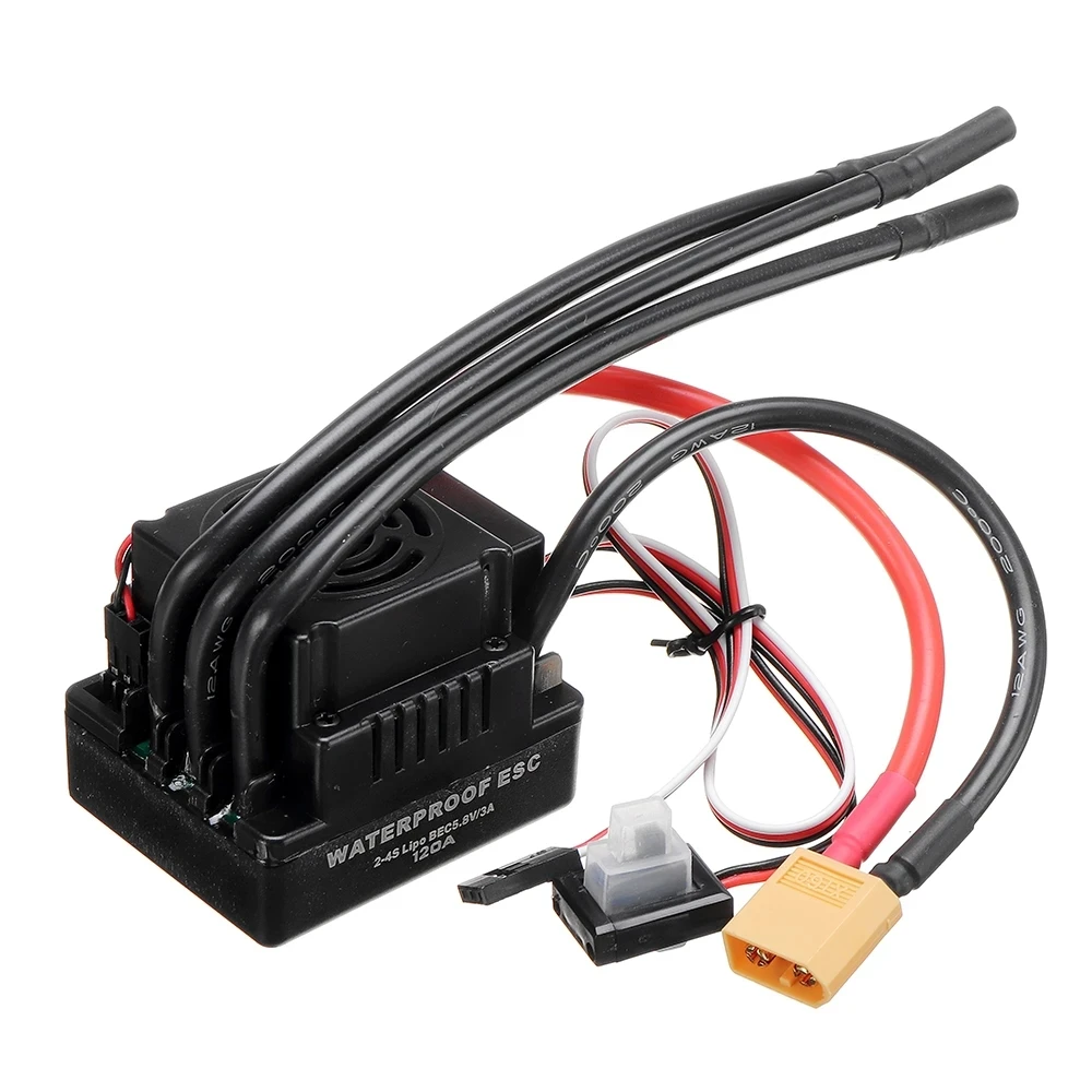 QUANUM 120A бесщеточный ESC T/XT60 штекер с 5 8 V/3A SBEC 2-4S для 1/8 RC автозапчасти - купить по