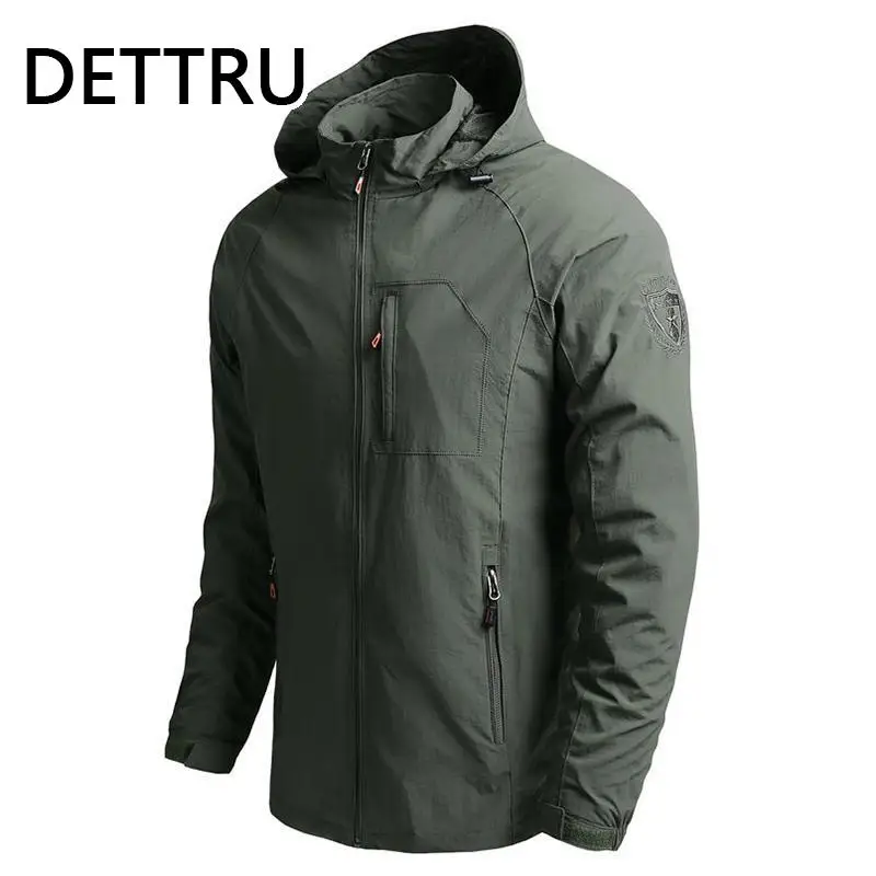 Waterproof Hooded Windbreaker Coat Men's 2022 Autumn New Casual Jacket Tactics Military Jackets Men 5xl