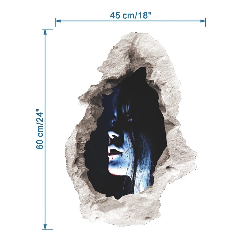 Хэллоуин 3d Стерео Наклейки На Стену Водостойкие Нетоксичные Diy Фото Обои Для