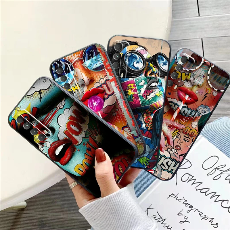 

Graffiti Handsome Girl Phone Case For Huawei P Smart Z 2019 2021 P20 P20 Lite Pro P30 Lite Pro P40 P40 Lite 5G Coque Carcasa