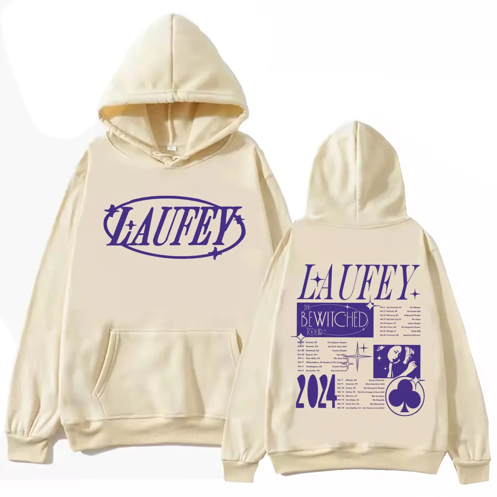 Laufey Tour 2024 Hoodie Women Harajuku Hip Hop Pullover Tops Woman Sweatshirt Funny Streetwear Female
