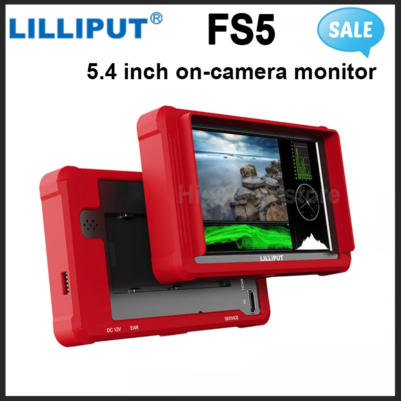 Монитор LILLIPUT FS5 5 4 дюйма для камеры DSLR полевой FHD HDR 3G-SDI 4K HDMI-совместимый 60 Гц 3D LUT