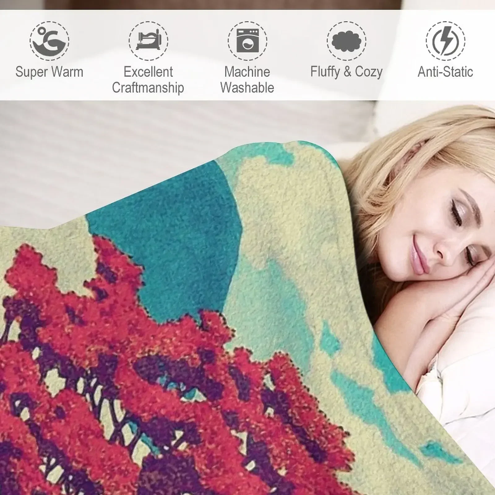 Новый год в Hisseii - одеяло с природным пейзажем одеяла для кровати теплые зимние