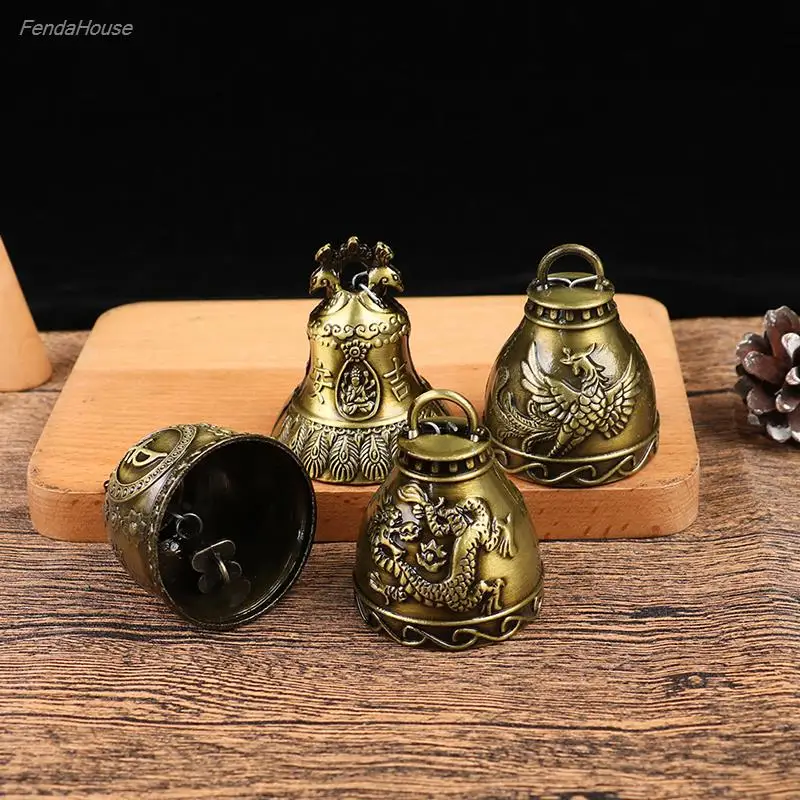 

1pc Gift Crafts Buddha Statue Pattern Bell For Good Luck Lucky Blessing Feng Shui Wind Chime Fortune Home Car Hanging Decor Hot