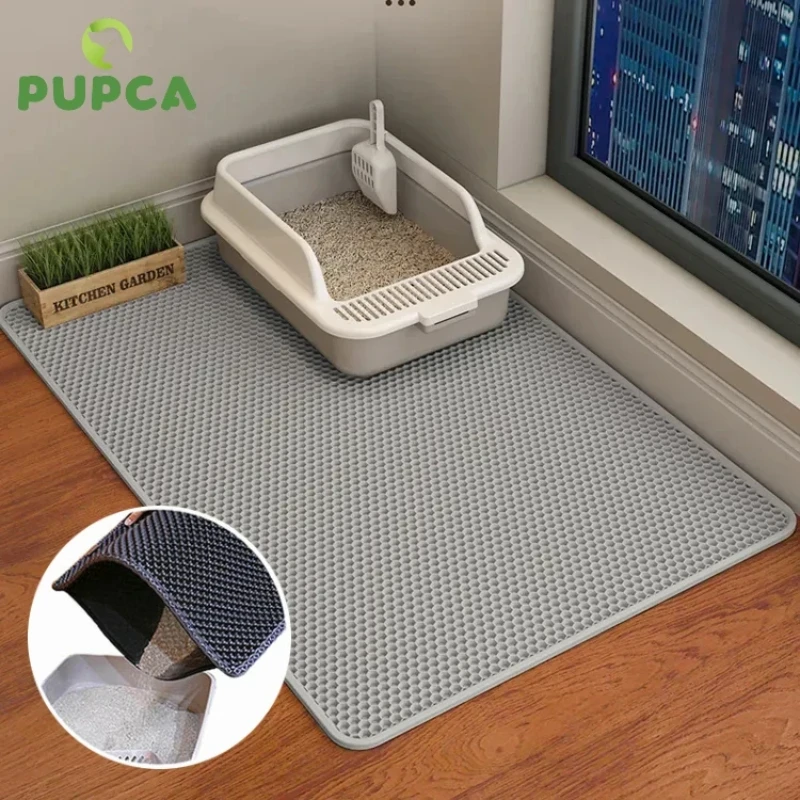 

Cat Litter Mat Cat accessories Double-layer Non-slip big Pet Litter Box Filter MatWear Resistant Cat Litter Mat free shipping