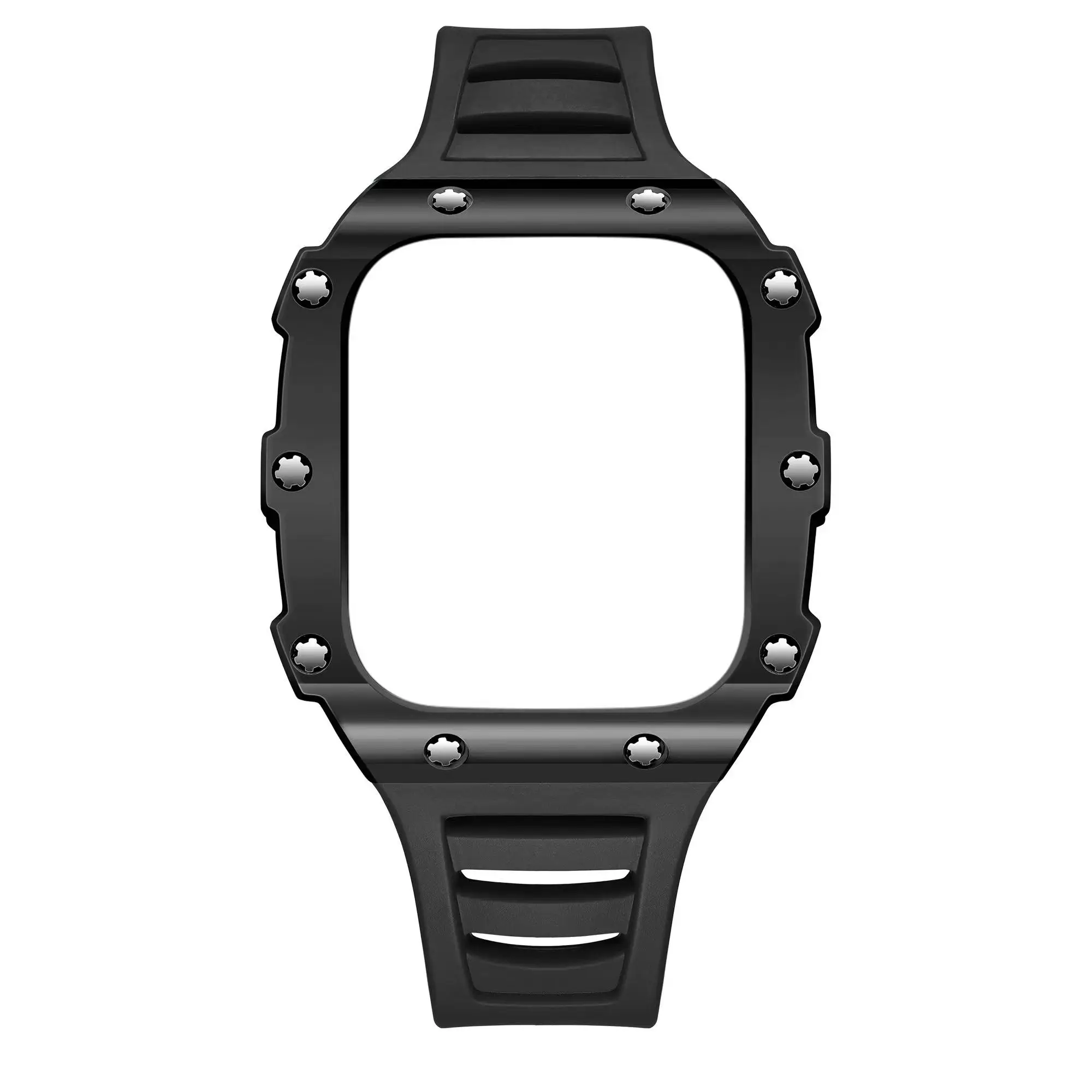 Modification mod Kit carbon fiber For Apple Watch Band Case 7 6 5 4 40MM 41MM 44mm 45mm Strap Frame Straps Replacement Ceramics enlarge