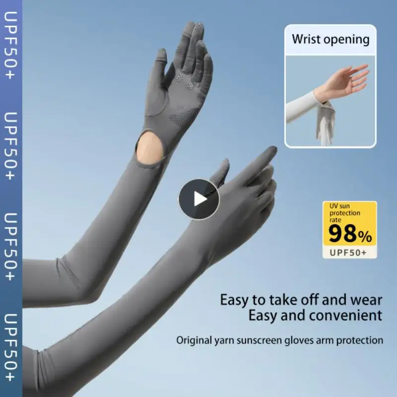 

Clamshell Ice-feeling Sleeve Breathable 2023 Long Sunscreen Gloves Quick Drying Thin Uv-resistant Sleeve Ice-sensitive Sleeve