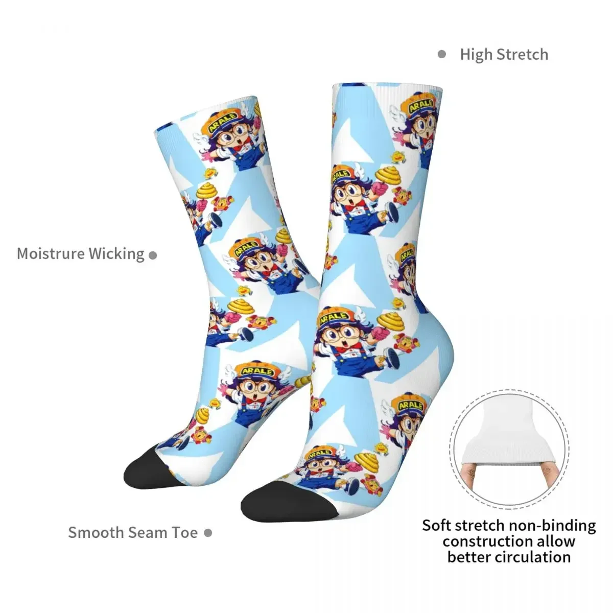 Носки Arale Unchi-kun высококачественные чулки в стиле Харадзюку всесезонные длинные