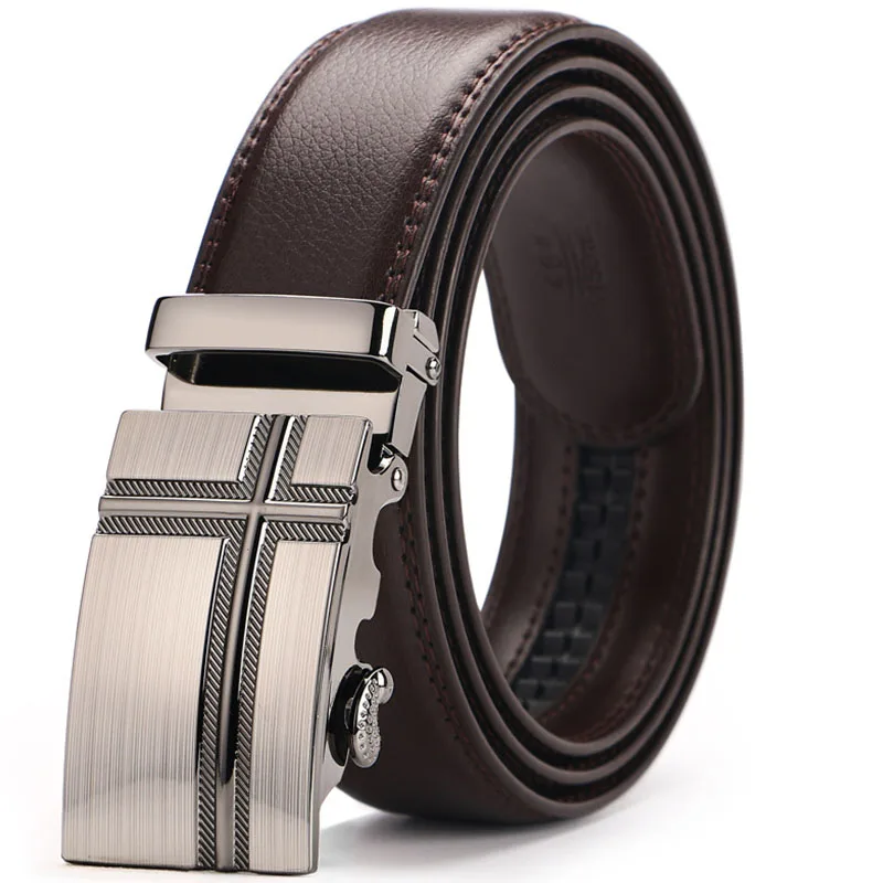 

Belt Men's Automatic Buckle Youth Student All Match Belt 2022 New Business Men's Fashion Tooling Trend Luxury Design Brown Belt