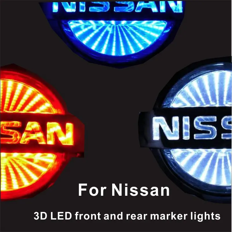 

For Nissan Tiida X-TRAIL Junyi Geniss LIVINA Cedric Car 3D LED Light Logo Badge Light Change Decorative LED Light Accessories