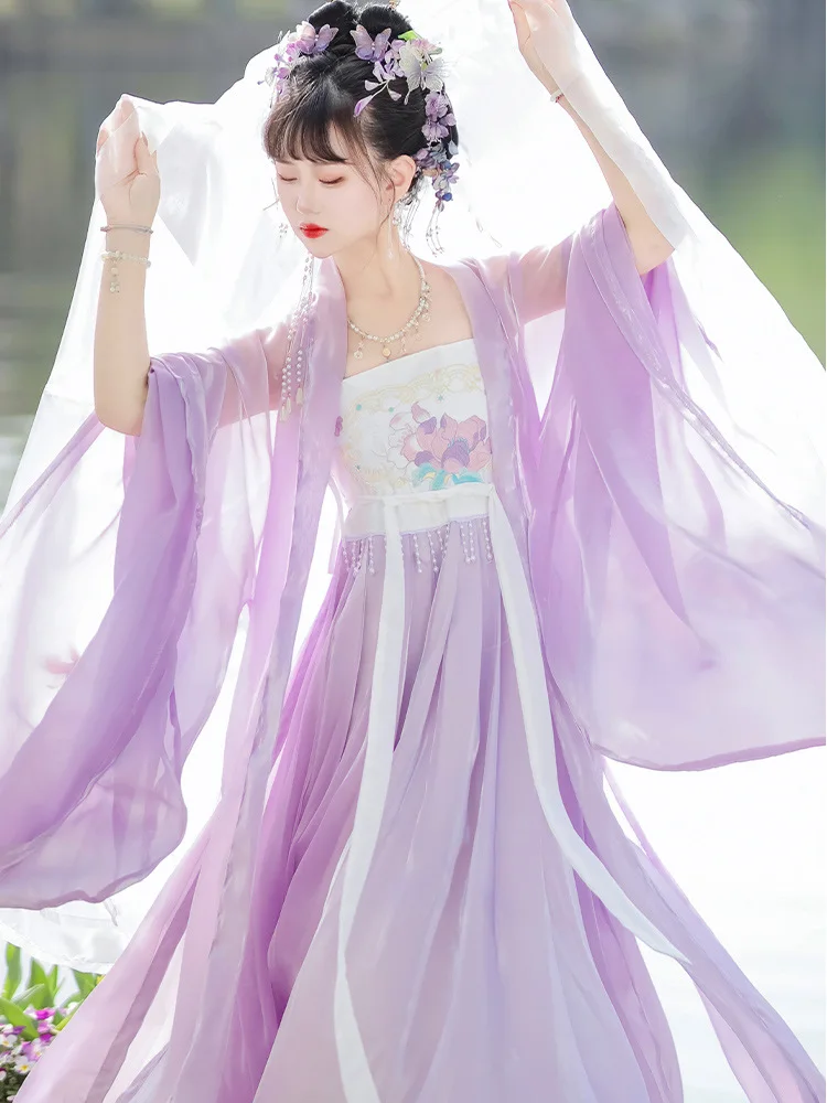 NT235 оригинальное женское древнее платье династии Тан Ханфу рубашка с большими