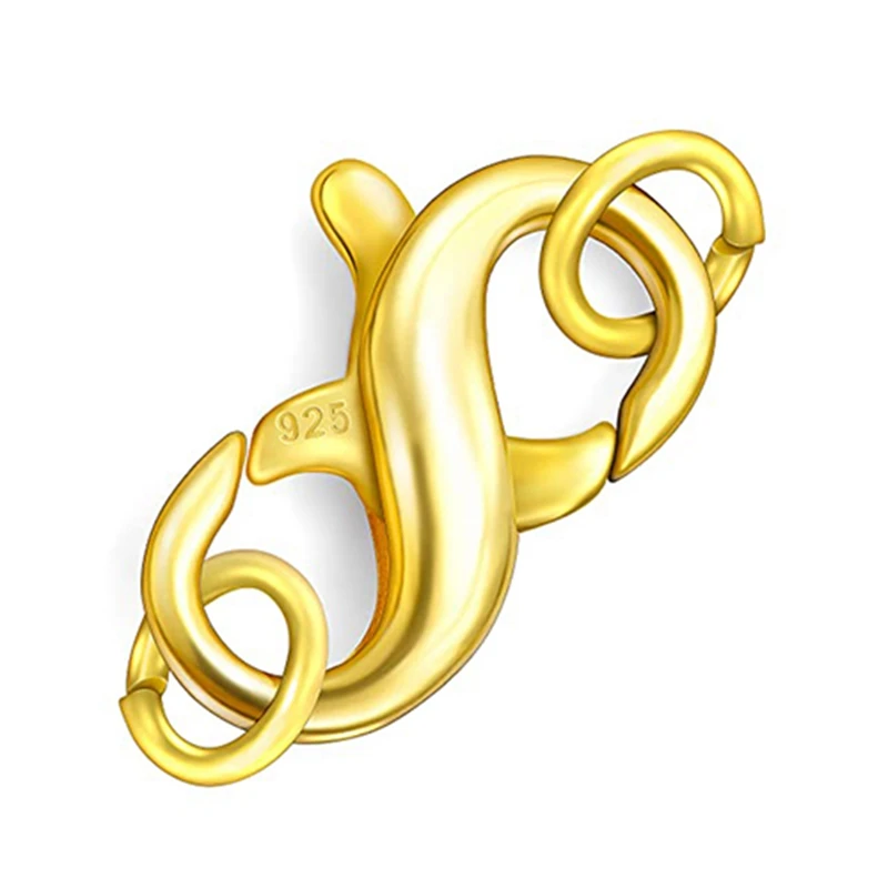 

S925 Double Opening Lobster Clasp Sterling Necklace Bracelet Extender Clasps And Closures For DIY