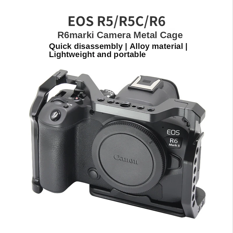 M-REMOTE Camera Metal Cage для Canon EOS R6 markII/R5/R5C/R6 w Cold Shoe Mount 1/4 &amp 3/8 Inch