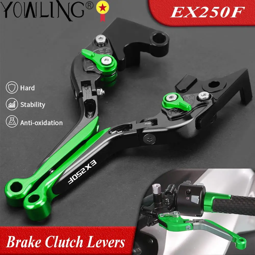

Регулируемые складные выдвижные рычаги тормозной муфты для KAWASAKI EX250F EX250 F EX 250 F 1988-2003 2004 2005 2006