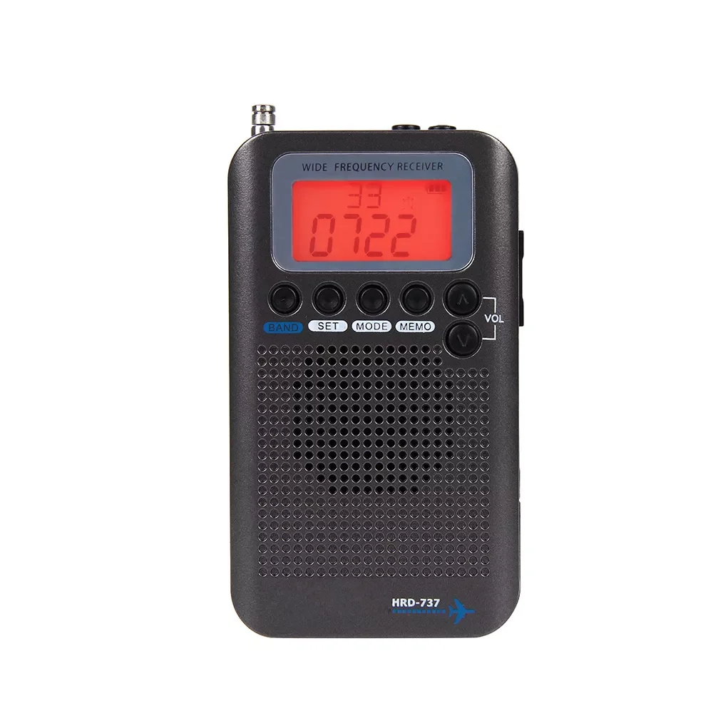 Radio Aircraft Full Band Radio FM/AM/SW/CB/Air/VHF Receiver World Band with LCD Display Alarm Clock enlarge