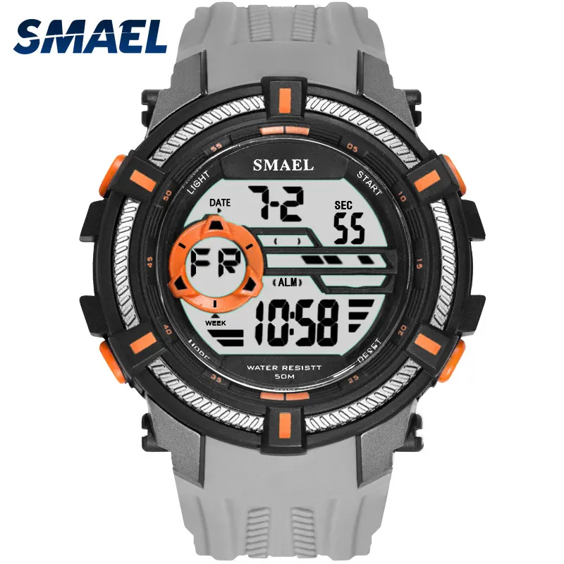 

Sport Watches Military SMAEL Cool Watch Men Big Dial Stopwatch Relojes Hombre LED Clock1616 Digital Wristwatches Waterproof