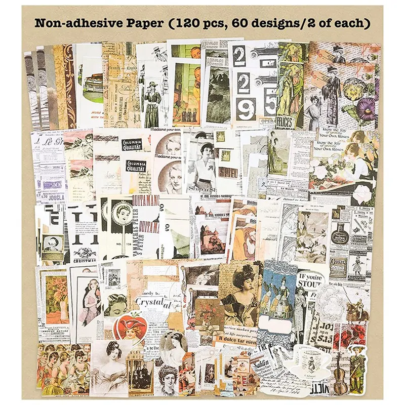 200 шт. винтажный пакет ефемеры нежелательный журнал набор альбом-ежедневник