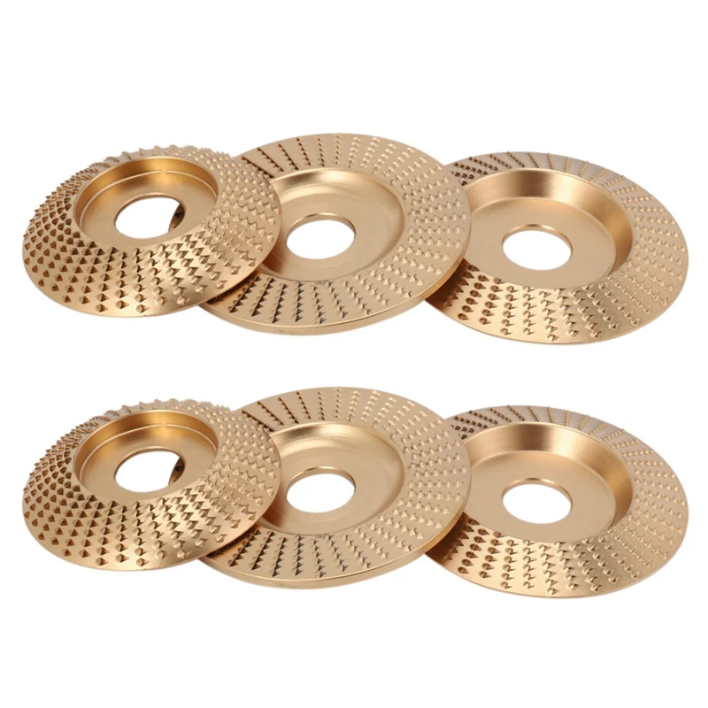 

GTBL 6Pcs Wood Grinding Wheel Rotary Disc Sanding Woodworking Carving Abrasive Disc Tools For Angle Grinder Bore 22Mm