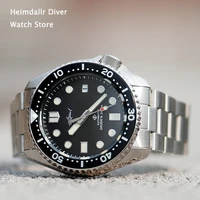 heimdallr mens skx007009 diver watch 42mm black dial sapphire ceramic bezel nh35 mechanical movement 200m waterproof c3 lume