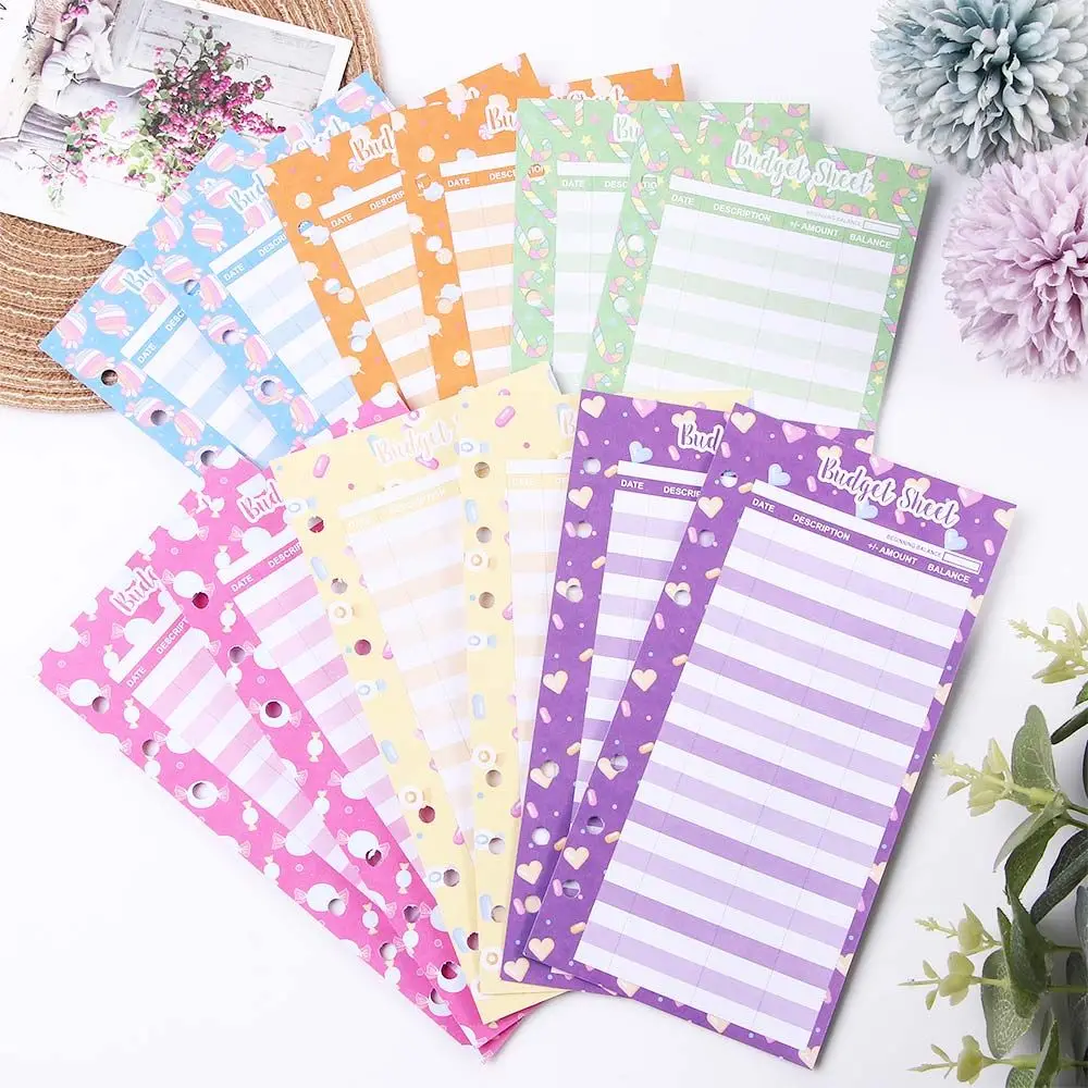 

Holes Fruit Pattern Paper Refill Ledger Book Cash Wallets Expense Tracker Bill Organizer Budget Envelopes Budget Sheets