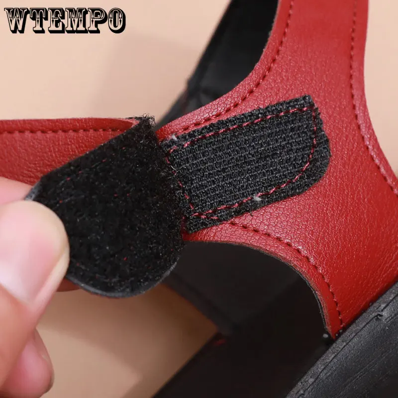 WTEMPO Women Sandals Summer Soft Bottom Comfortable Non-slip Sandals Fashion Femme Casual Platform Shoe Mother Sandales