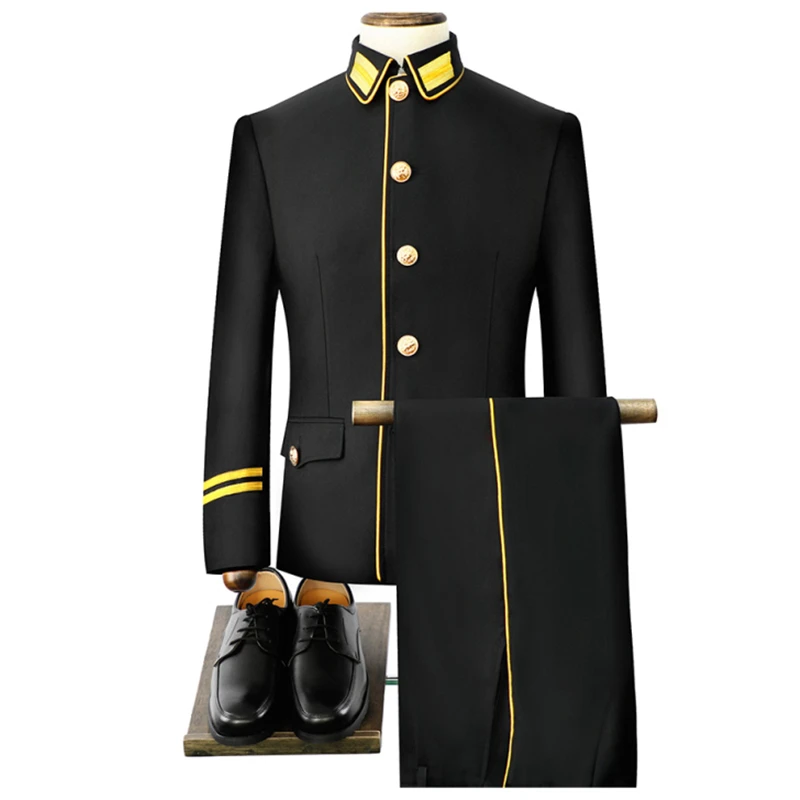 Uniforme de protección de seguridad para hombre, ropa de trabajo, chaqueta, pantalones, sombrero, traje clásico de negocios para Hotel, primavera y otoño