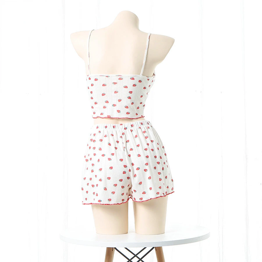 Pajamas Women Summer Thin Style Sexy Pure Desire V-neck Suspender Shorts Suit Girl Net Celebrity Small Floral Home Clothes