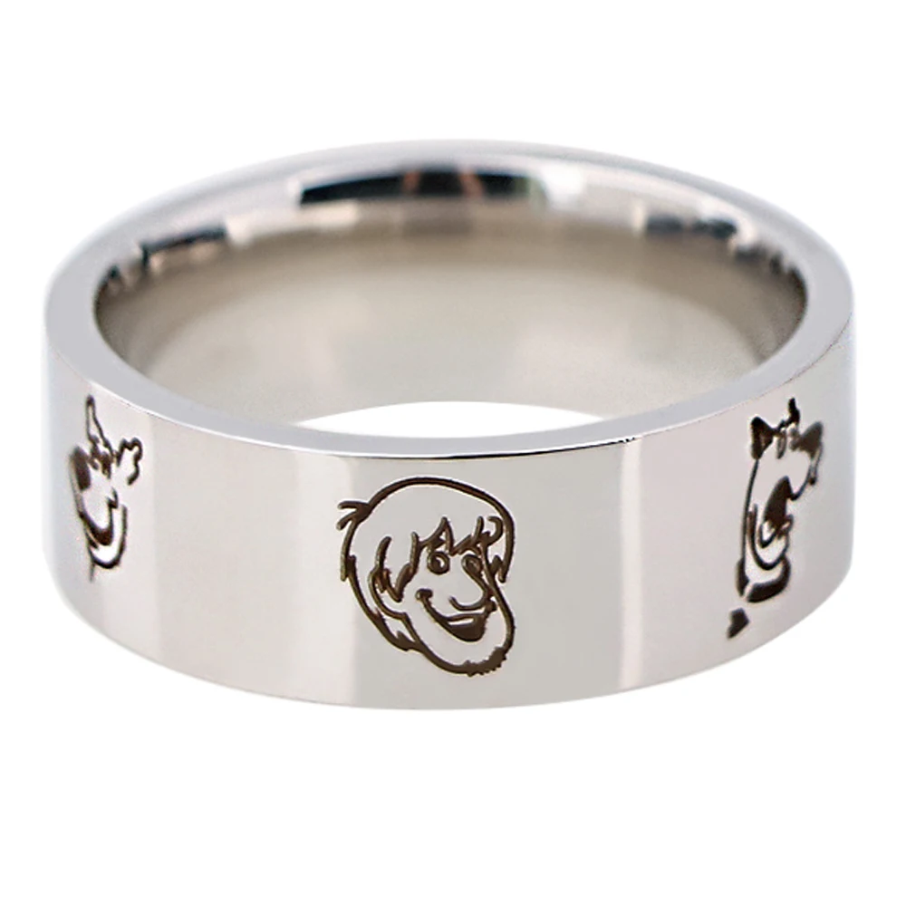 

BG1997 Funny Dog Stainless Steel Rings Cartoon Animal Finger Rings for Women Jewelry Men Rings Accessories Party Gift