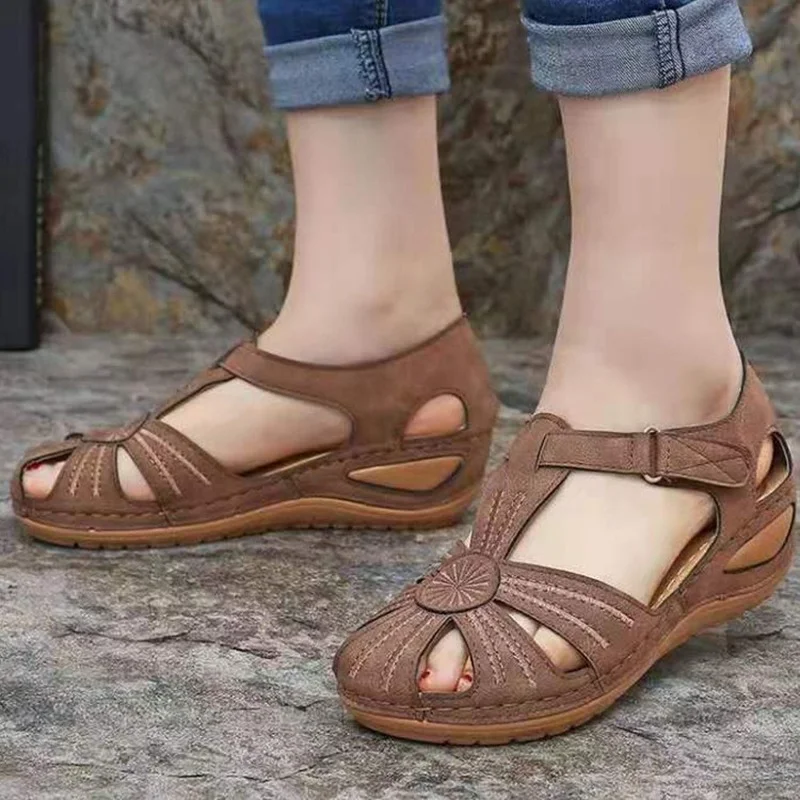 

Босоножки женские на танкетке, сандалии на мягкой подошве, гладиаторы, лето 2022