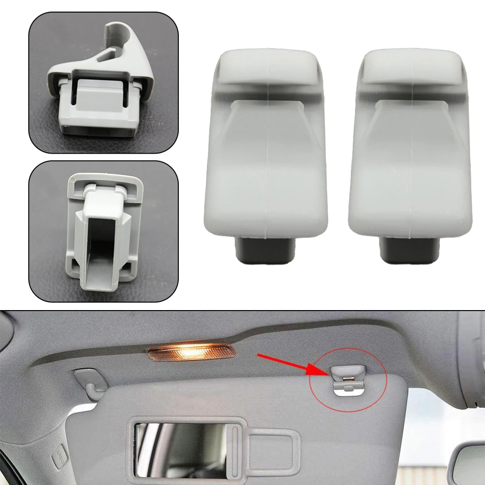 

2pcs Sun Visor Holder Clip Grey MR654343 For Mitsubishi ASX 2012 - 2016 For Lancer For EVO 10 Gray Y41 Gray Car Accessories