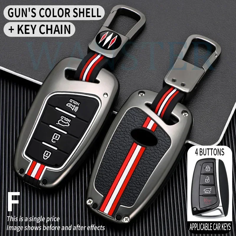 Металлический чехол для автомобильного ключа Hyundai Grand Santa Fe Sport IX45 EQUUS AZERA HG Ix35 Grandeur