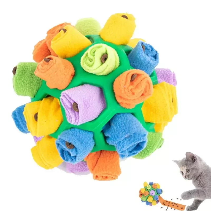 

Snuffle Ball For Dog Training Dog Puzzle Toys Ball Interactive Dog Toys For Small Medium Dogs Feeders Toys IQ Training Plush Dog