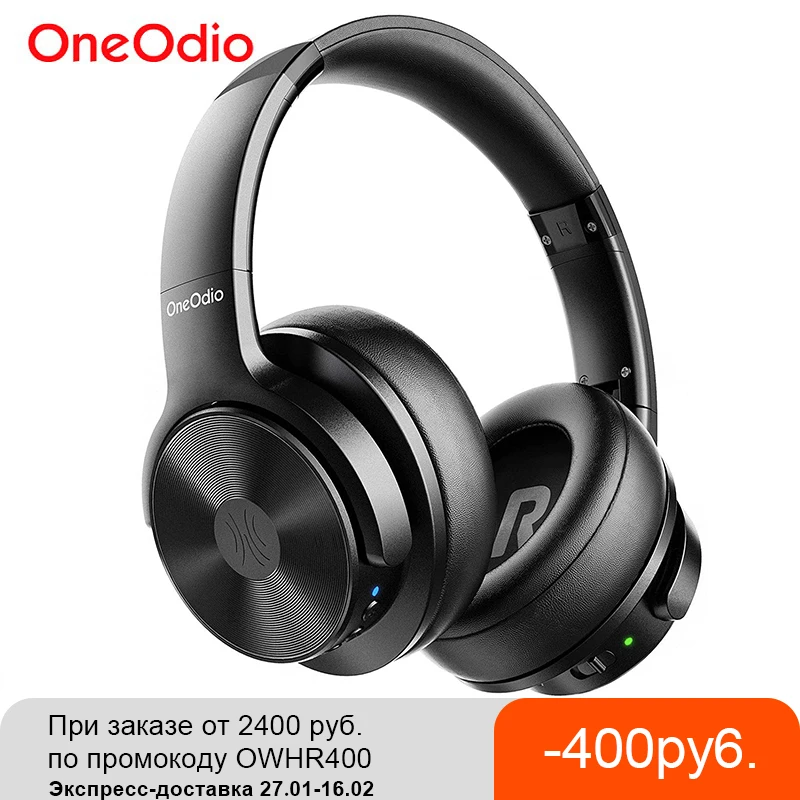 

Oneodio A30 Bluetooth 5.0 Headphones Active Noise Cancelling Wireless Headset With Microphone For Sport Over Ear Type C Charging