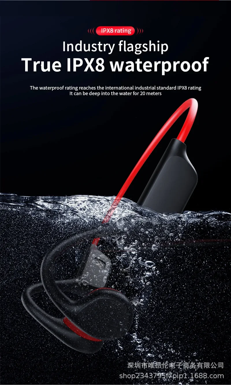 X7 True Bone Conduction Подвесные беспроводные наушники с памятью 32G водонепроницаемые для