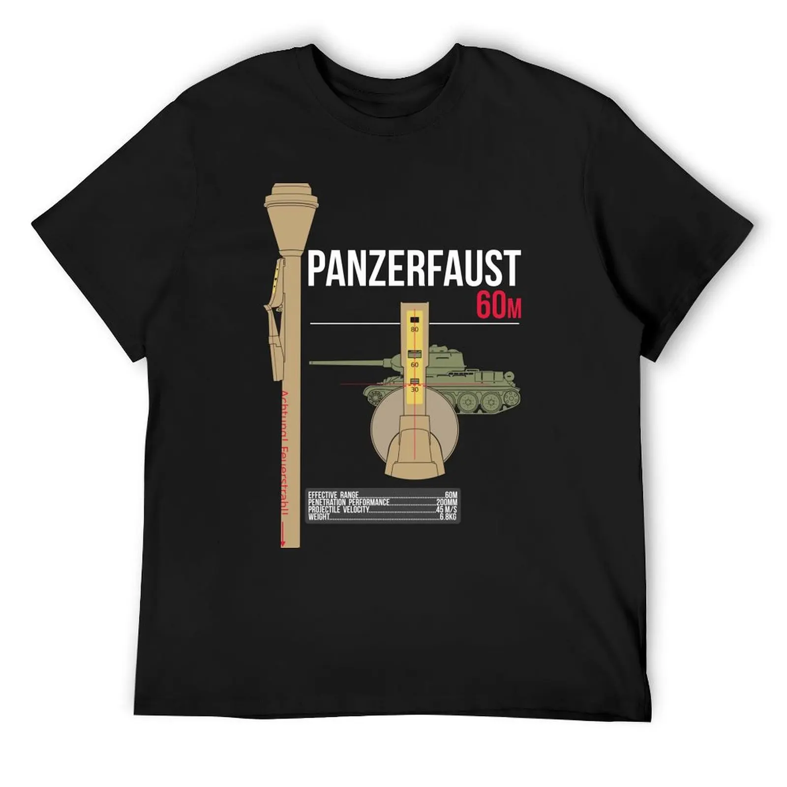 Футболка Panzerfaust 60 летний топ эстетичная одежда винтажные футболки для мужчин