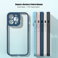 for iphone13 fashion transparent case for iphone 12 13 mini pro max leather border color contrast soft silicone shockproof cover
