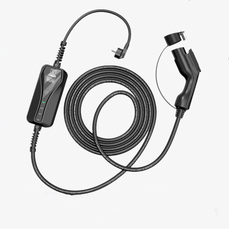 

Зарядный пистолет для электромобиля EV type 1 и type 2, 16 А, портативная зарядная батарея не должна быть подключена к наземному пистолету