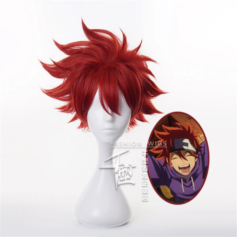 

Anime SK8 The Infinity Cosplay Costume Reki Kyan Wig Short Red Heat Resistant Synthetic Hair Cosplay Wigs + Wig Cap Accessories