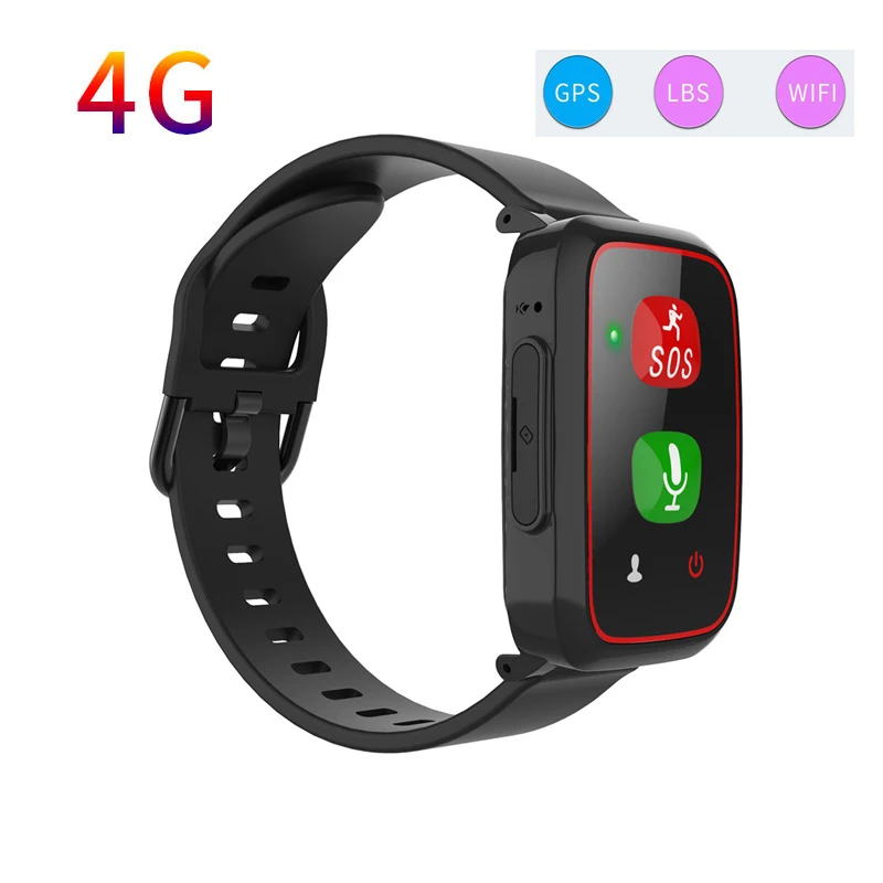 4G GPS Tracker Elderly Blood Pressure Monitoring Two-way Call Emergency Alarm SOS Button Wrist Watch With SIM Card