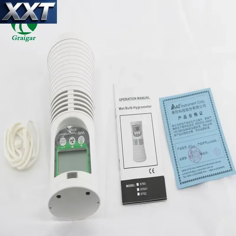 Фото Цифровой термогигрометр XXT AZ87601 (термометр сухого и влажного воздуха), цифровой термометр для теплиц (температура и влажность) №3