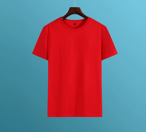 

New Zealand cotton T-neck advertising shirt custom men's short T-shirt work clothes group culture shirt logo custom TEE66
