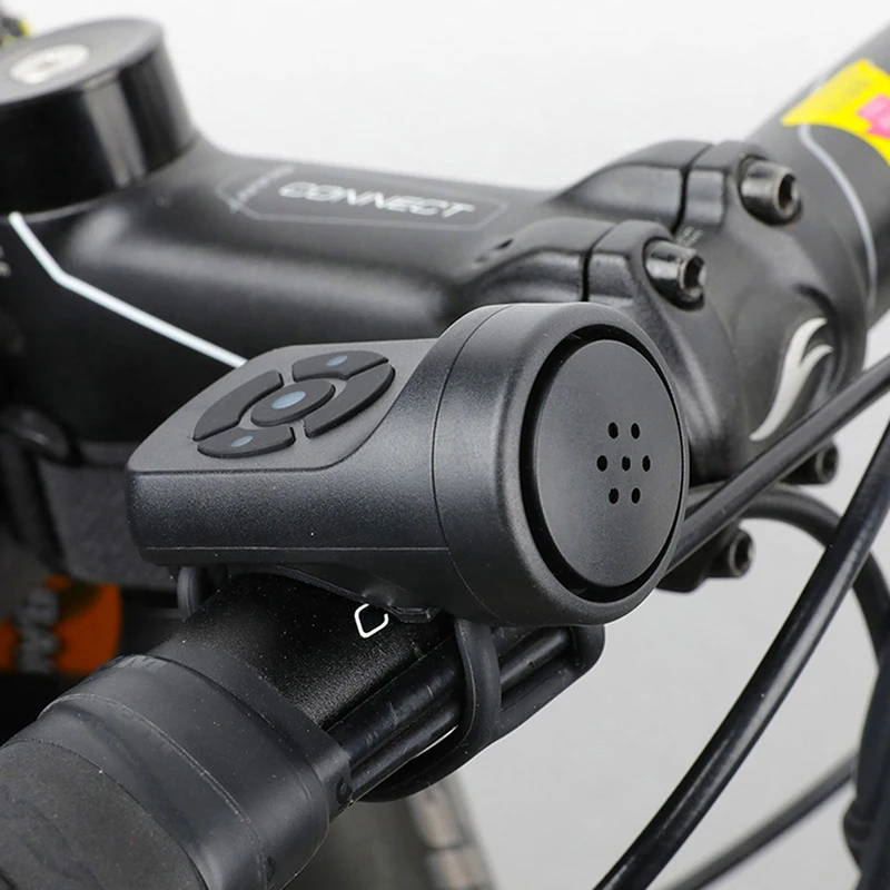 

Электрический клаксон для велосипеда Черный ABS USB Перезаряжаемый велосипедный Звонок динамик кольцо велосипедные аксессуары громкий руль сигнализация Кольцо