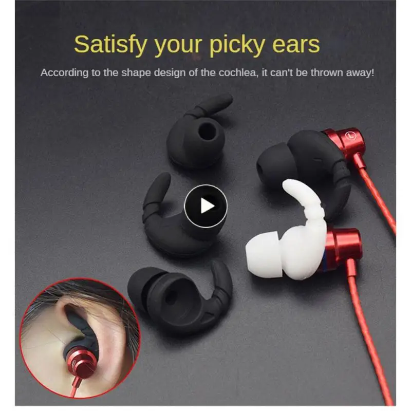 

Anti-fouling And Dirt-resistant Silicone Earhook White Earplugs Resistant To Compression And Deformation Strong Resilience Black