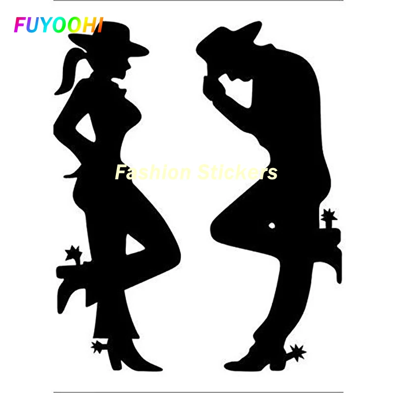 

FUYOOHI Exterior/Protection Fashion Stickers Country Couple Cowboy Cowgirl Vinyl Decal for Laptop Phone Rear Window Car Sticker